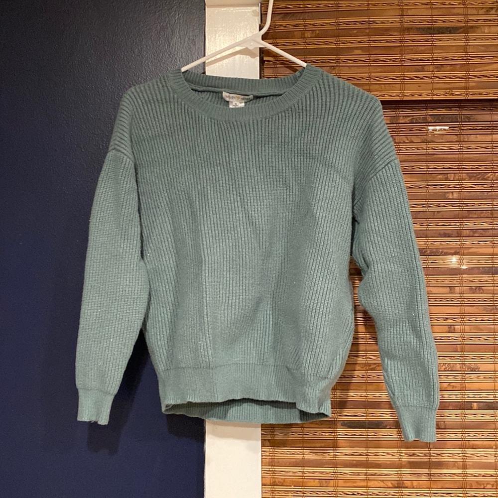 Woven heart sweater